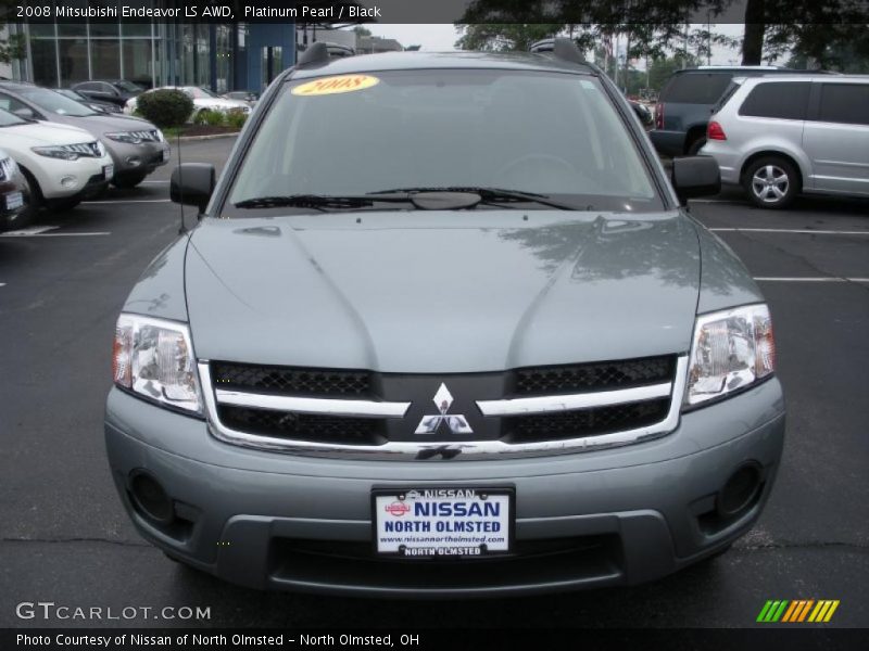 Platinum Pearl / Black 2008 Mitsubishi Endeavor LS AWD