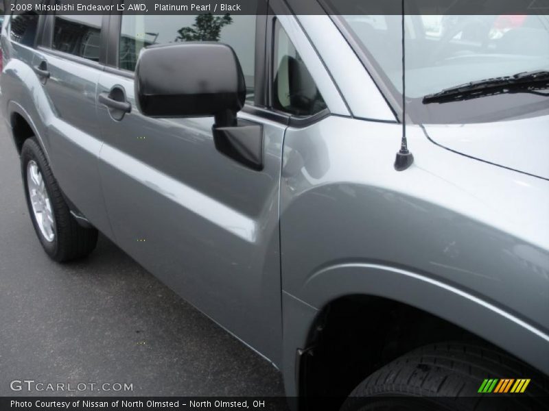 Platinum Pearl / Black 2008 Mitsubishi Endeavor LS AWD