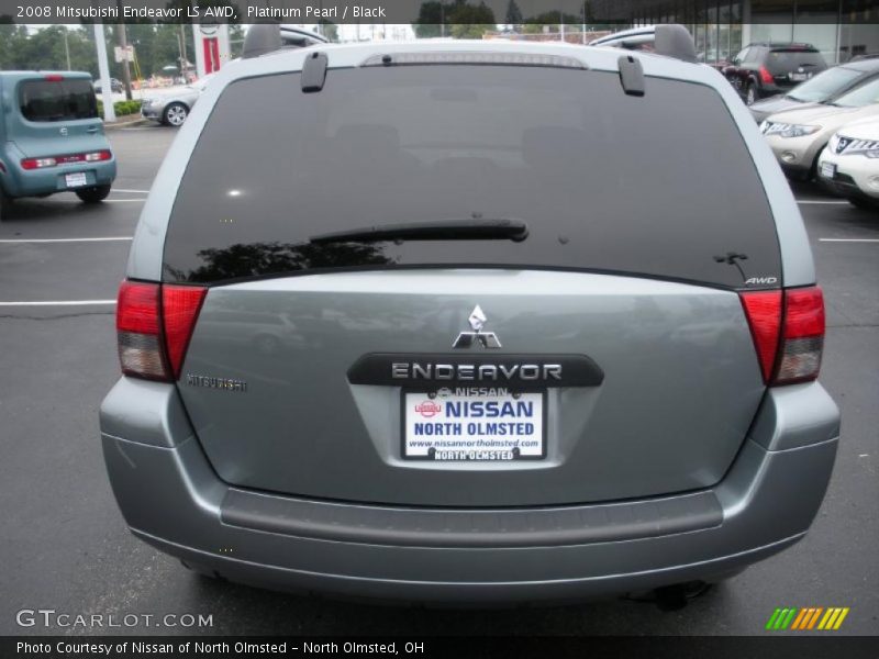 Platinum Pearl / Black 2008 Mitsubishi Endeavor LS AWD
