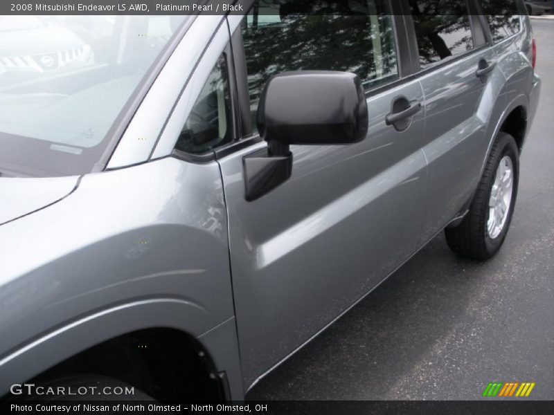Platinum Pearl / Black 2008 Mitsubishi Endeavor LS AWD