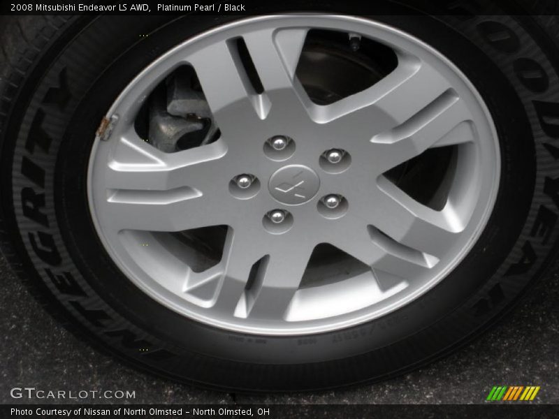 Platinum Pearl / Black 2008 Mitsubishi Endeavor LS AWD