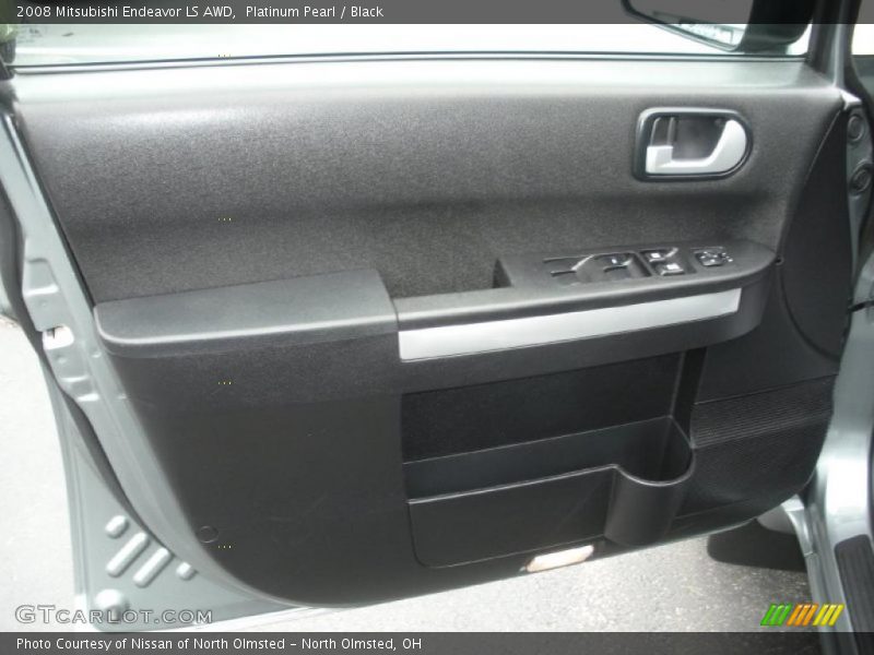 Platinum Pearl / Black 2008 Mitsubishi Endeavor LS AWD