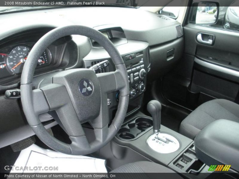 Platinum Pearl / Black 2008 Mitsubishi Endeavor LS AWD