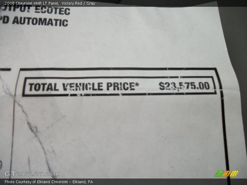Victory Red / Gray 2008 Chevrolet HHR LT Panel
