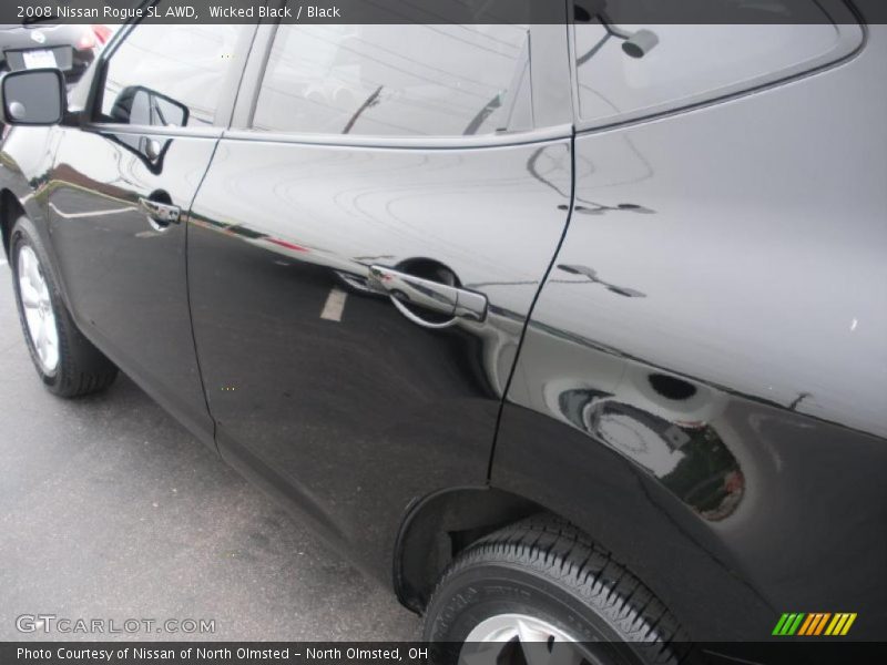 Wicked Black / Black 2008 Nissan Rogue SL AWD