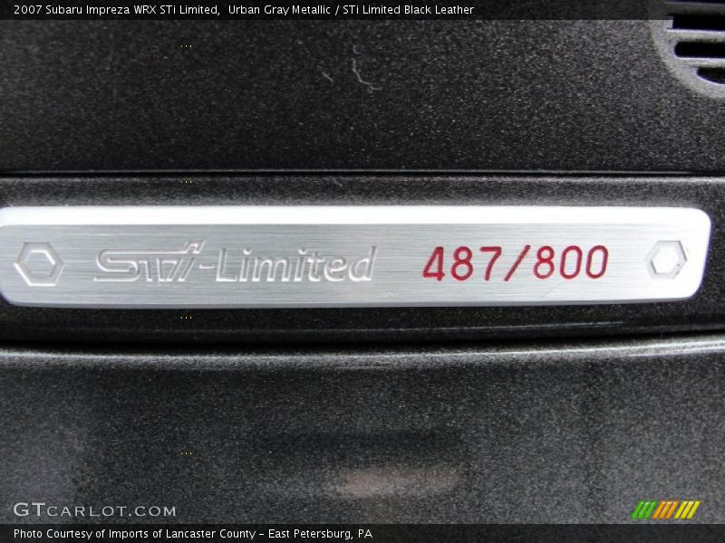 Urban Gray Metallic / STi Limited Black Leather 2007 Subaru Impreza WRX STi Limited
