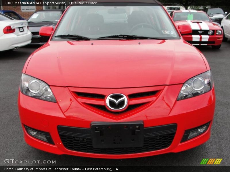 True Red / Black 2007 Mazda MAZDA3 s Sport Sedan