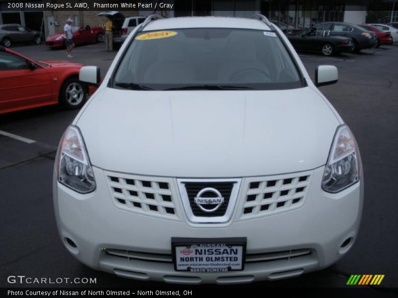 Phantom White Pearl / Gray 2008 Nissan Rogue SL AWD