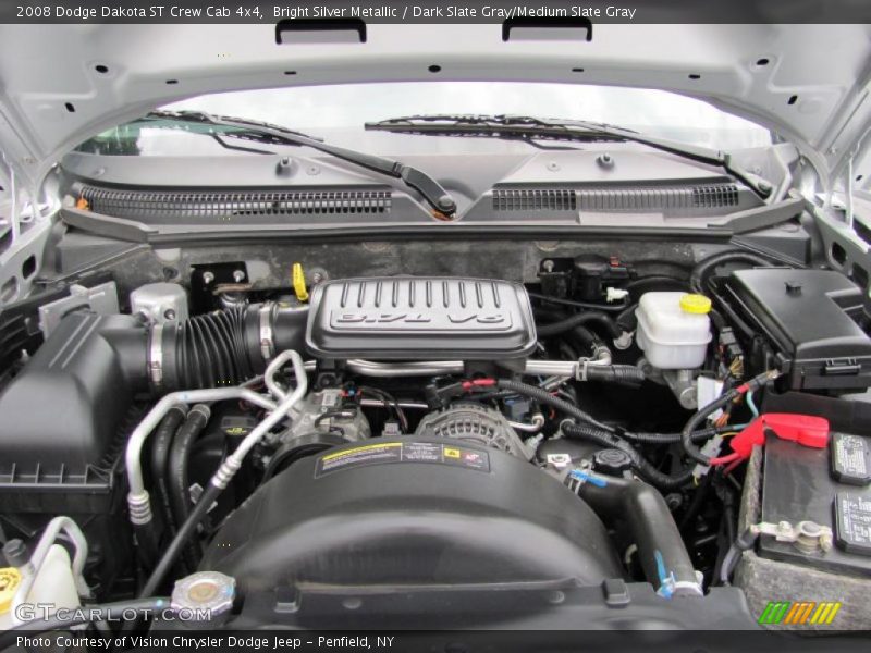 Bright Silver Metallic / Dark Slate Gray/Medium Slate Gray 2008 Dodge Dakota ST Crew Cab 4x4
