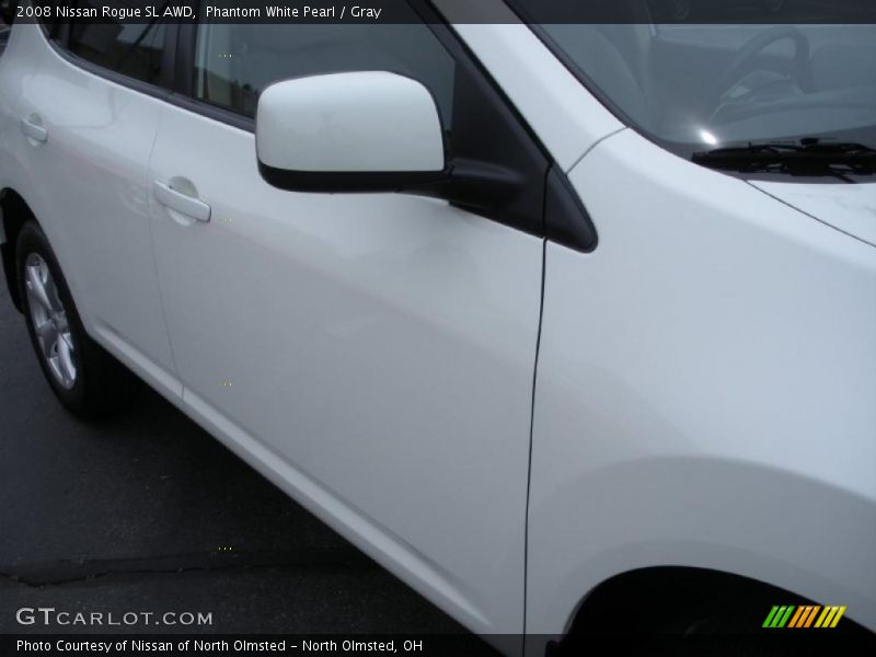 Phantom White Pearl / Gray 2008 Nissan Rogue SL AWD