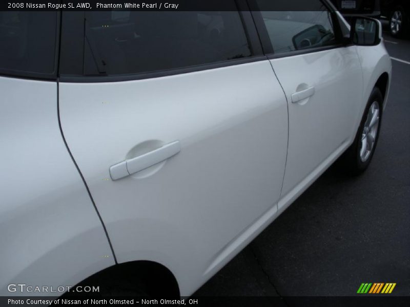 Phantom White Pearl / Gray 2008 Nissan Rogue SL AWD