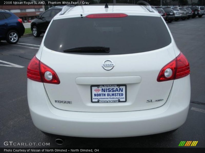 Phantom White Pearl / Gray 2008 Nissan Rogue SL AWD