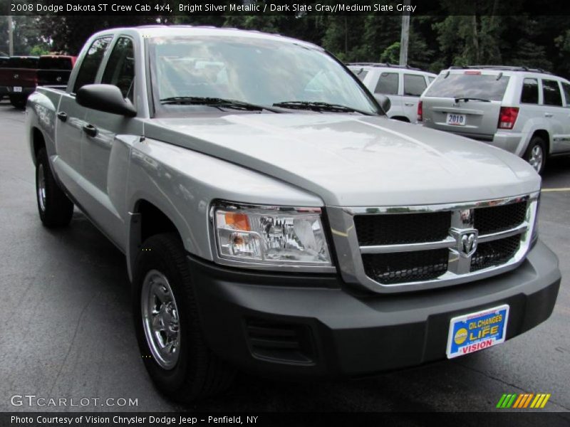 Bright Silver Metallic / Dark Slate Gray/Medium Slate Gray 2008 Dodge Dakota ST Crew Cab 4x4