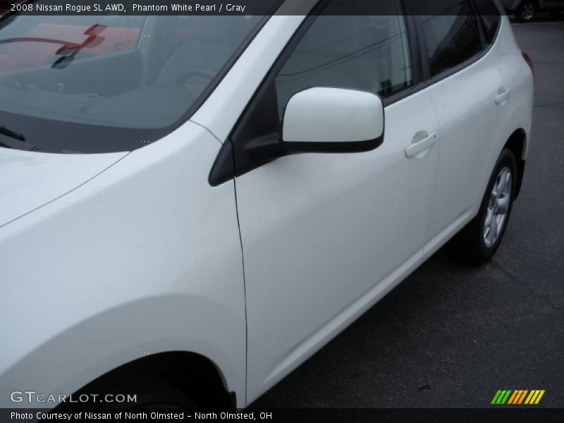 Phantom White Pearl / Gray 2008 Nissan Rogue SL AWD