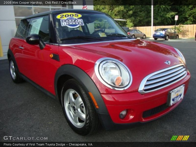 Chili Red / Grey/Black 2008 Mini Cooper Hardtop