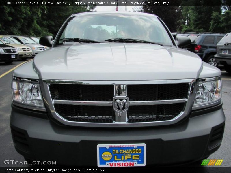 Bright Silver Metallic / Dark Slate Gray/Medium Slate Gray 2008 Dodge Dakota ST Crew Cab 4x4