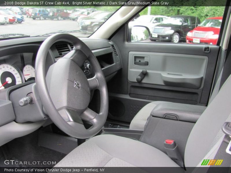Bright Silver Metallic / Dark Slate Gray/Medium Slate Gray 2008 Dodge Dakota ST Crew Cab 4x4