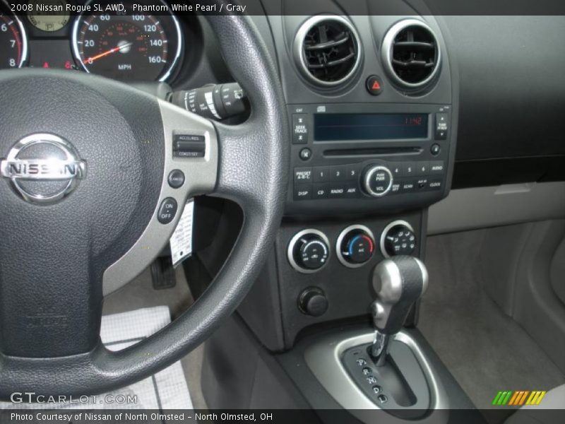 Phantom White Pearl / Gray 2008 Nissan Rogue SL AWD