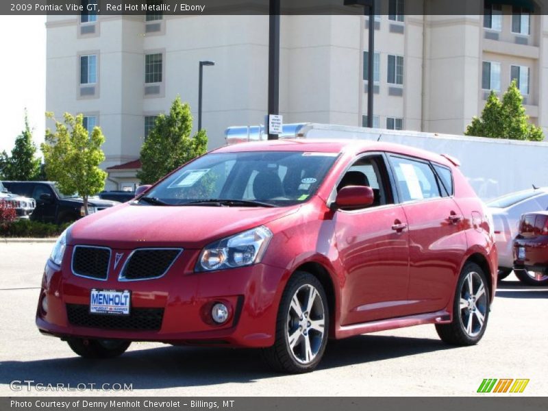 Red Hot Metallic / Ebony 2009 Pontiac Vibe GT