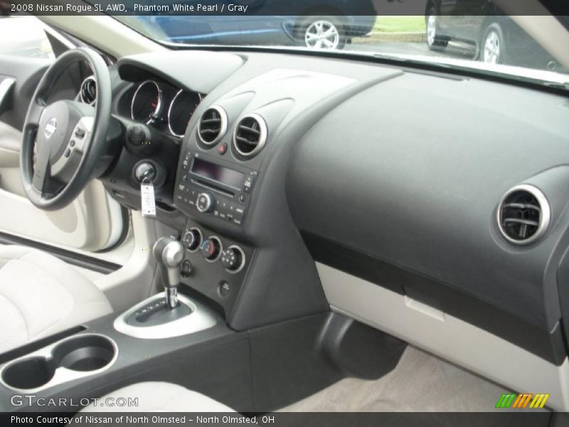 Phantom White Pearl / Gray 2008 Nissan Rogue SL AWD