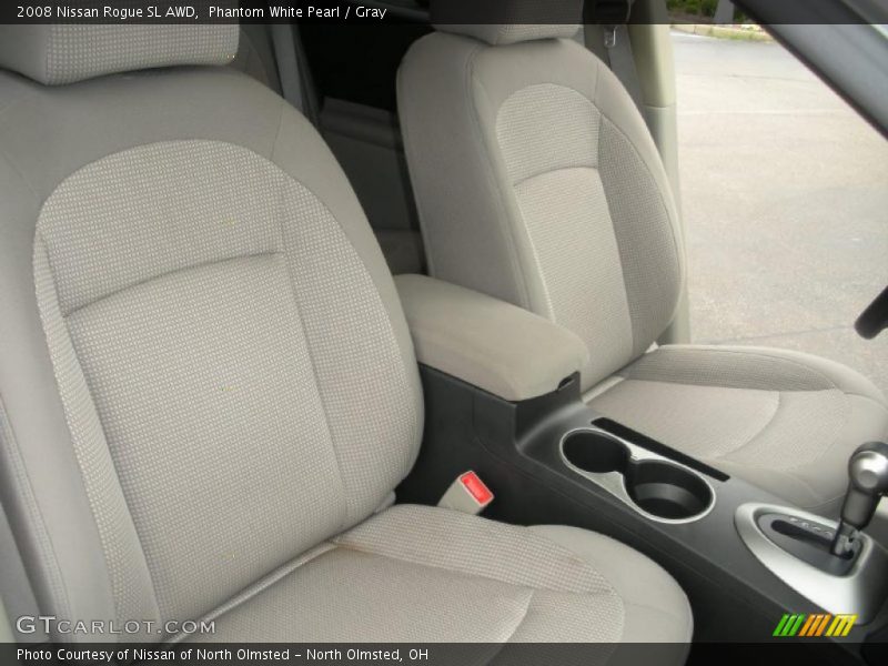 Phantom White Pearl / Gray 2008 Nissan Rogue SL AWD