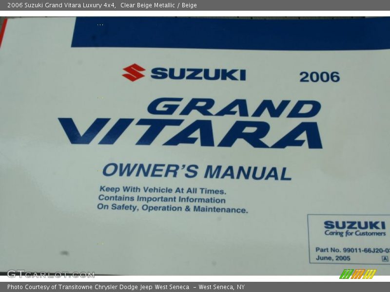 Clear Beige Metallic / Beige 2006 Suzuki Grand Vitara Luxury 4x4
