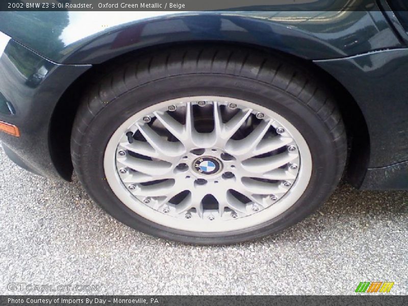 Oxford Green Metallic / Beige 2002 BMW Z3 3.0i Roadster