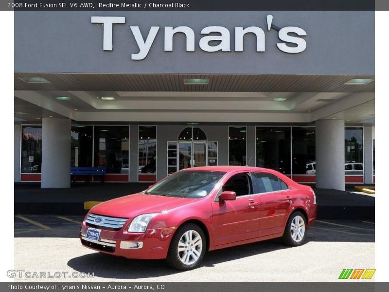 Redfire Metallic / Charcoal Black 2008 Ford Fusion SEL V6 AWD