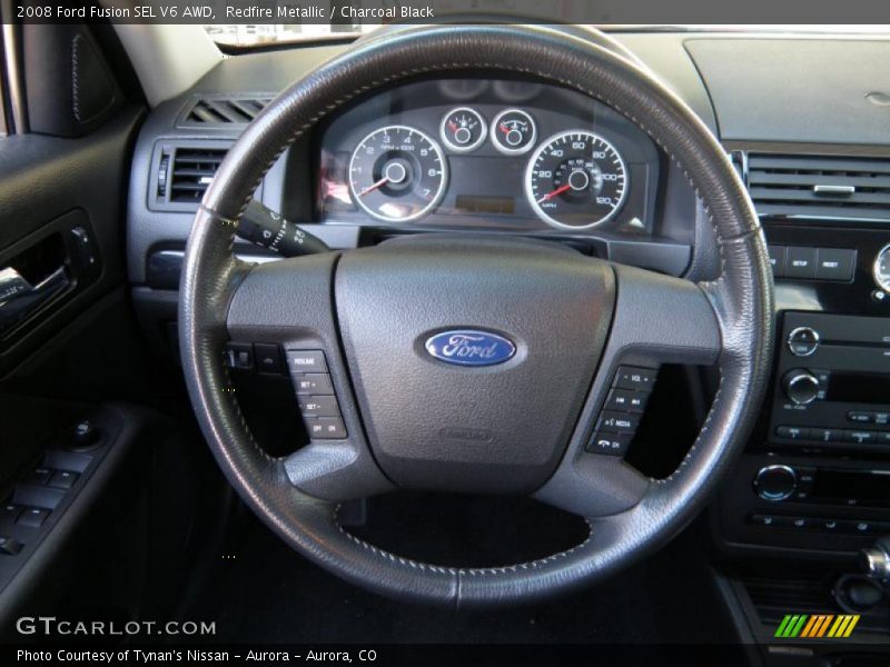Redfire Metallic / Charcoal Black 2008 Ford Fusion SEL V6 AWD