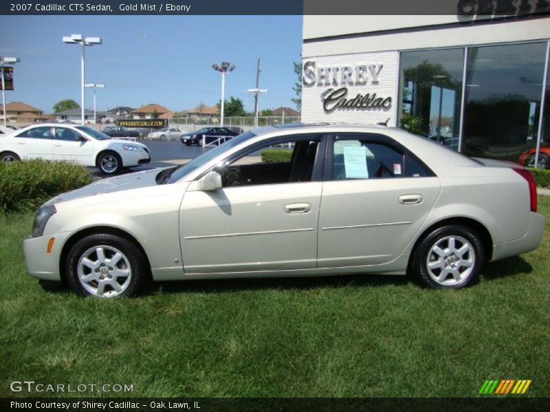 Gold Mist / Ebony 2007 Cadillac CTS Sedan