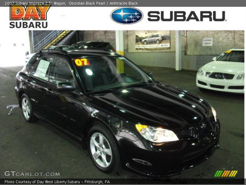 Obsidian Black Pearl / Anthracite Black 2007 Subaru Impreza 2.5i Wagon