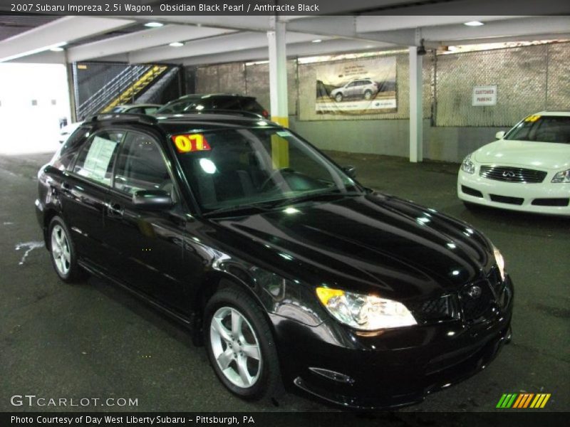 Obsidian Black Pearl / Anthracite Black 2007 Subaru Impreza 2.5i Wagon