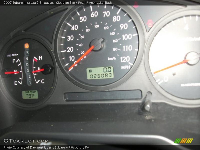 Obsidian Black Pearl / Anthracite Black 2007 Subaru Impreza 2.5i Wagon
