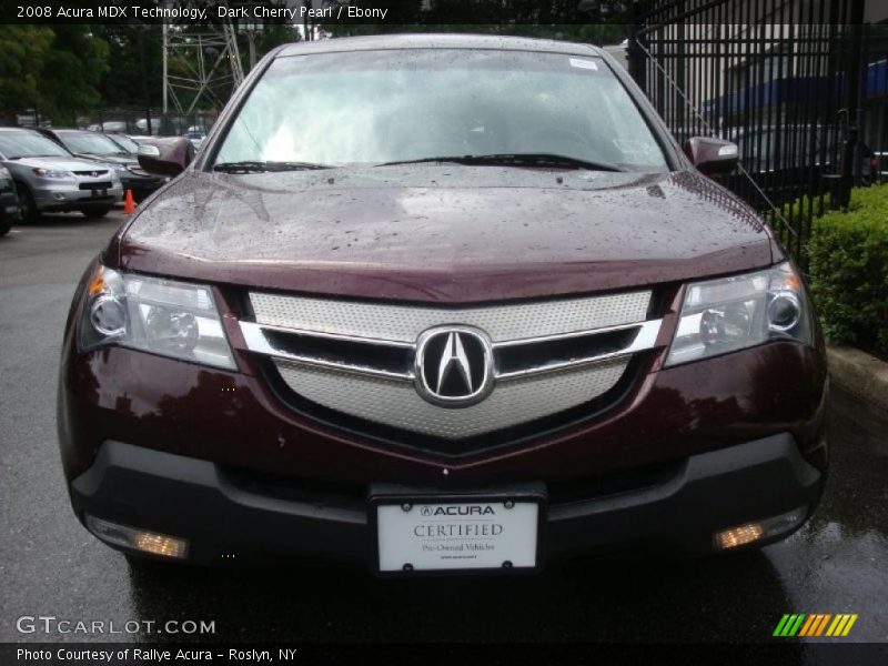 Dark Cherry Pearl / Ebony 2008 Acura MDX Technology