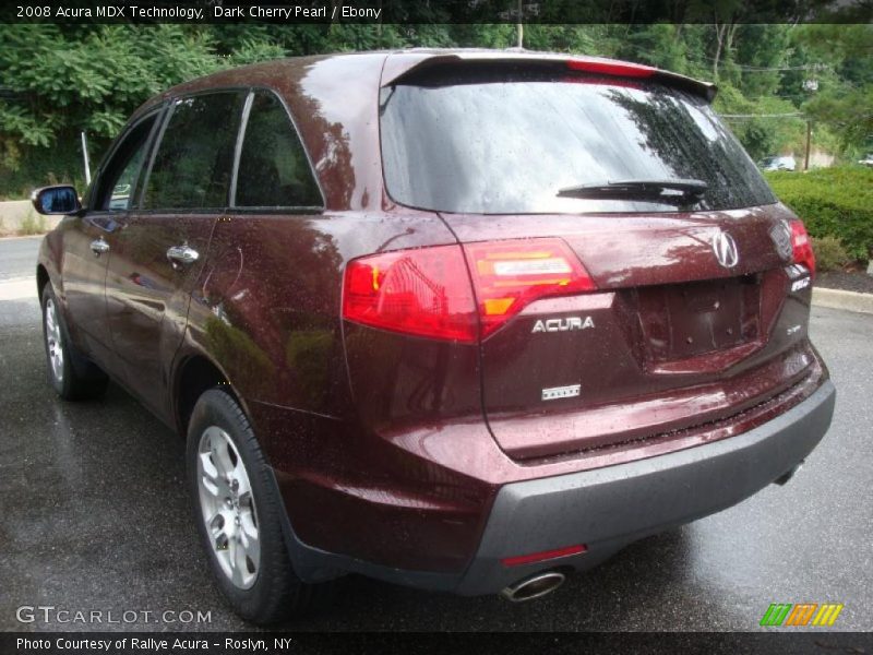 Dark Cherry Pearl / Ebony 2008 Acura MDX Technology