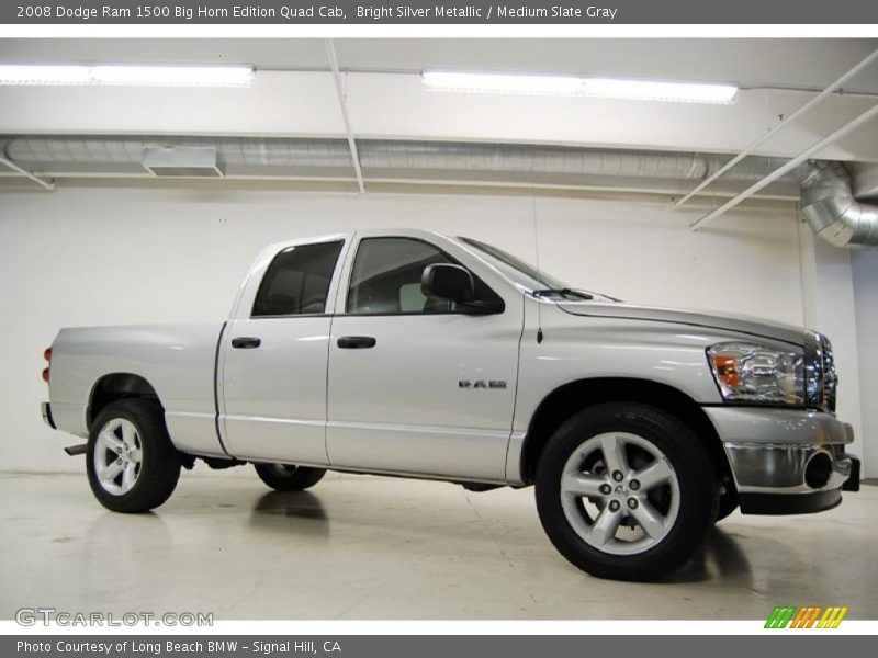 Bright Silver Metallic / Medium Slate Gray 2008 Dodge Ram 1500 Big Horn Edition Quad Cab