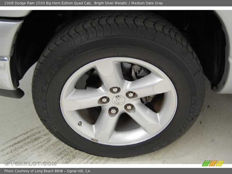 Bright Silver Metallic / Medium Slate Gray 2008 Dodge Ram 1500 Big Horn Edition Quad Cab