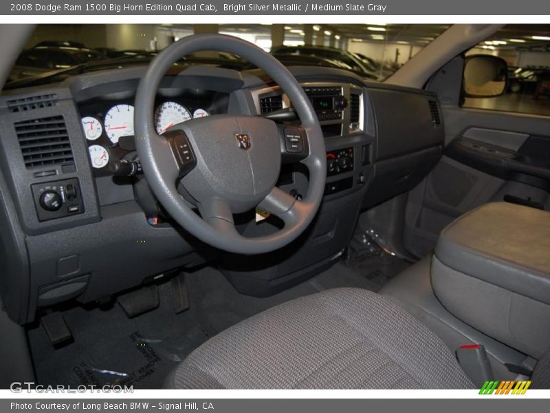 Bright Silver Metallic / Medium Slate Gray 2008 Dodge Ram 1500 Big Horn Edition Quad Cab