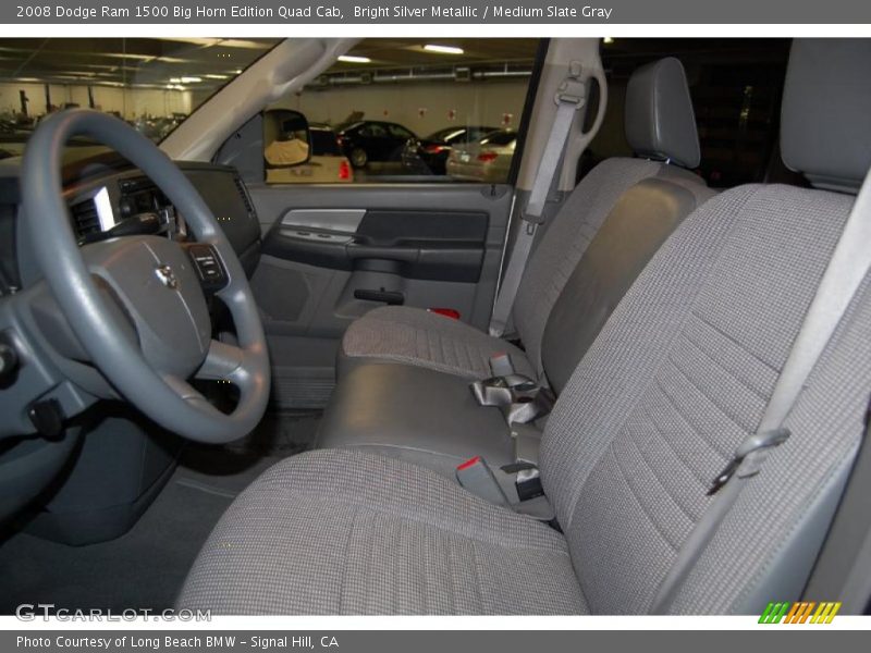 Bright Silver Metallic / Medium Slate Gray 2008 Dodge Ram 1500 Big Horn Edition Quad Cab