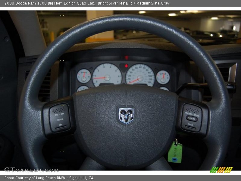Bright Silver Metallic / Medium Slate Gray 2008 Dodge Ram 1500 Big Horn Edition Quad Cab