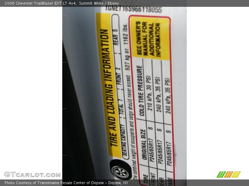 Summit White / Ebony 2006 Chevrolet TrailBlazer EXT LT 4x4