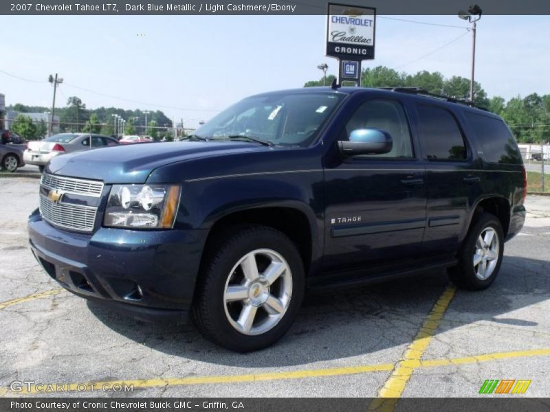 Dark Blue Metallic / Light Cashmere/Ebony 2007 Chevrolet Tahoe LTZ