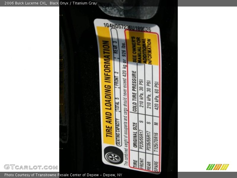 Black Onyx / Titanium Gray 2006 Buick Lucerne CXL