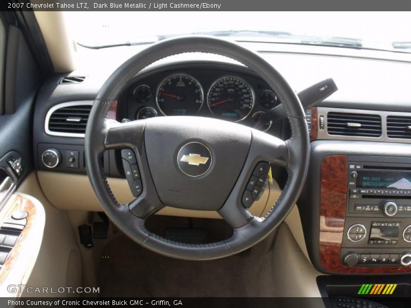 Dark Blue Metallic / Light Cashmere/Ebony 2007 Chevrolet Tahoe LTZ