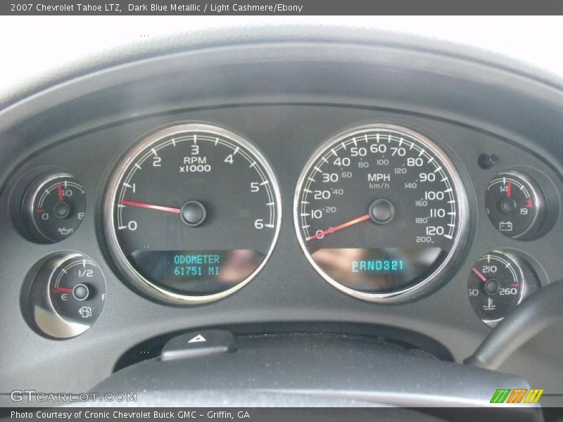 Dark Blue Metallic / Light Cashmere/Ebony 2007 Chevrolet Tahoe LTZ