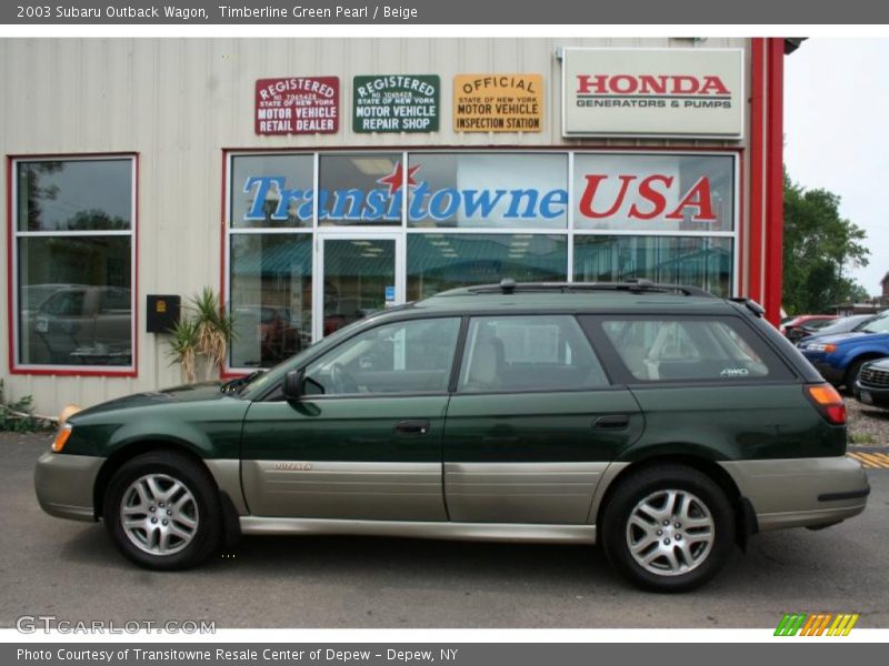 Timberline Green Pearl / Beige 2003 Subaru Outback Wagon