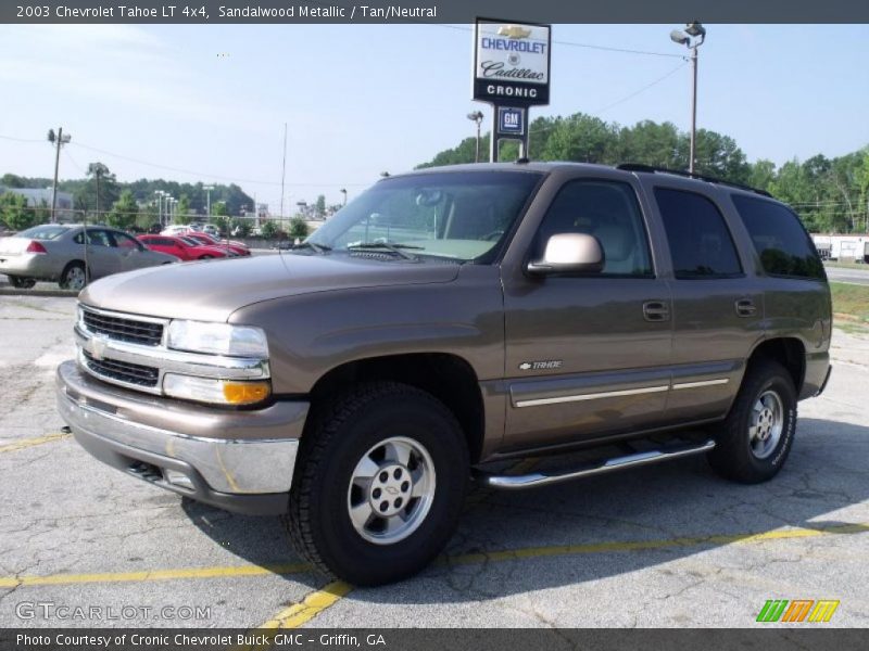 Sandalwood Metallic / Tan/Neutral 2003 Chevrolet Tahoe LT 4x4
