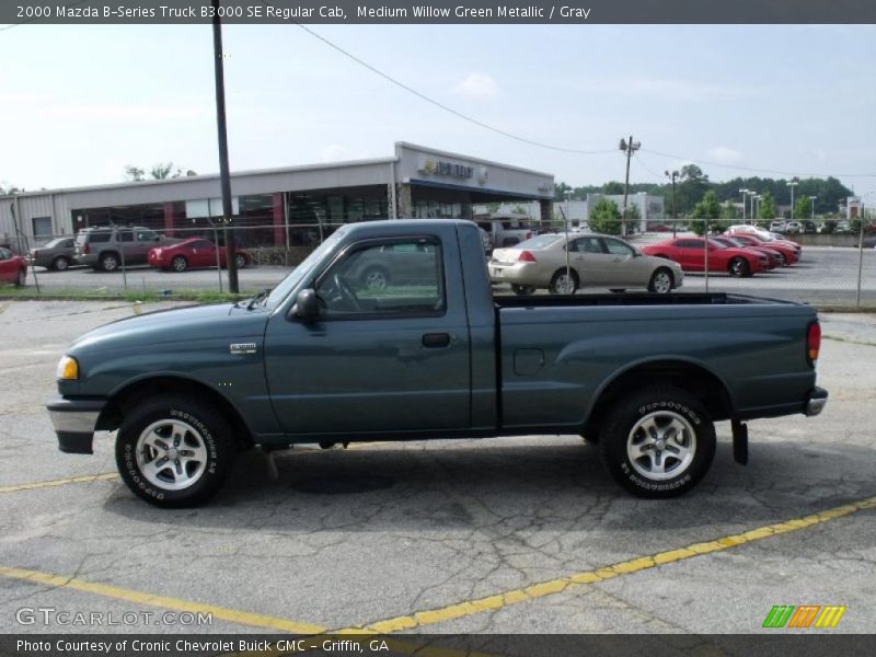 Medium Willow Green Metallic / Gray 2000 Mazda B-Series Truck B3000 SE Regular Cab