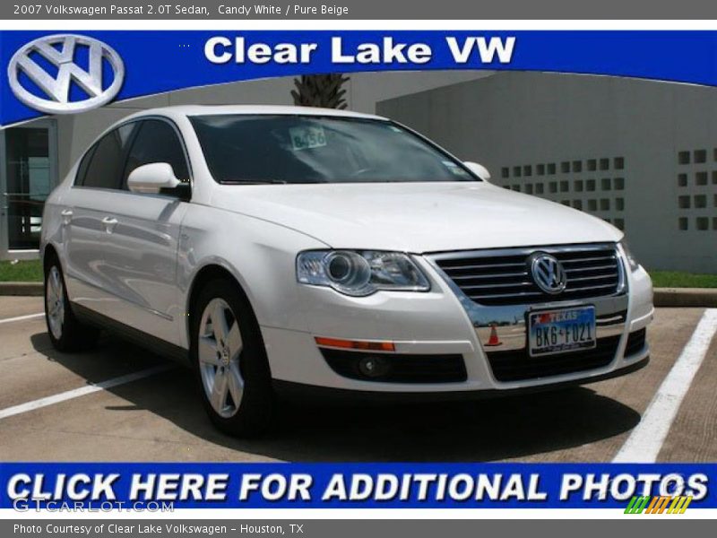Candy White / Pure Beige 2007 Volkswagen Passat 2.0T Sedan