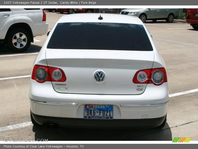 Candy White / Pure Beige 2007 Volkswagen Passat 2.0T Sedan